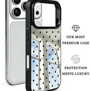 GIIPPA Patterned Moments Midnight Whisper Evenly Spaced Tiny Black Polka Dot Mirror TPU Shockproof Phone Case Large Lens Frame Cover For iPhone Full Series