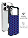 GIIPPA Matte Klein Blue Burgundy Big Polka Dot Shockproof Phone Case For iPhone 11/11 Pro/11 Pro Max/12 Pro Max/13 Pro/13 Pro Max/14 Plus/14 Pro/14 Pro Max/15/15 Plus/15 Pro/15 Pro Max/16/16 Plus/16 Pro/16 Pro Max/16E/17/17 Air/17 Pro/17 Pro Max