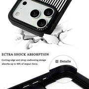 GIIPPA Matte Classic Black White Thin Vertical Stripes Shockproof Phone Case For iPhone 11/11 Pro/11 Pro Max/12 Pro Max/13 Pro/13 Pro Max/14 Plus/14 Pro/14 Pro Max/15/15 Plus/15 Pro/15 Pro Max/16/16 Plus/16 Pro/16 Pro Max/16E/17/17 Air/17 Pro/17 Pro Max