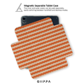 GIIPPA YARA FOLD Detachable Magnetic iPad Case Patterned Moments Wave Rush Sunset Orange Cream Wavy Horizontal Stripe Dual Buckle Split Magnetic Cover For All iPad Mini Air Pro