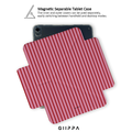 GIIPPA YARA FOLD Detachable Magnetic iPad Case Patterned Moments Vintage Love Blush Nude Burgundy Thin Vertical Stripe Dual Pull Buckle Split Magnetic Protective Cover For All iPad Generations