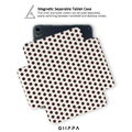 GIIPPA YARA FOLD Detachable Magnetic iPad Case Patterned Moments Afternoon Warmth Retro Cream Chocolate Polka Dot Dual Pull Buckle Split Protective Cover For All iPad Mini Air Pro Models