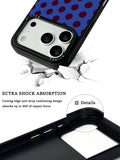 GIIPPA Matte Klein Blue Burgundy Big Polka Dot Shockproof Phone Case For iPhone 11/11 Pro/11 Pro Max/12 Pro Max/13 Pro/13 Pro Max/14 Plus/14 Pro/14 Pro Max/15/15 Plus/15 Pro/15 Pro Max/16/16 Plus/16 Pro/16 Pro Max/16E/17/17 Air/17 Pro/17 Pro Max