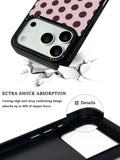 GIIPPA Matte Light Pink Chocolate Small Polka Dot Shockproof Phone Case For iPhone 11/11 Pro/11 Pro Max/12 Pro Max/13 Pro/13 Pro Max/14 Plus/14 Pro/14 Pro Max/15/15 Plus/15 Pro/15 Pro Max/16/16 Plus/16 Pro/16 Pro Max/16E/17/17 Air/17 Pro/17 Pro Max