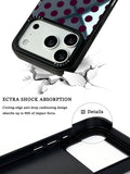 GIIPPA Patterned Moments Midnight Whisper Deep Plum Uniform Large Polka Dot Mirror TPU Shockproof Phone Case Large Lens Frame Protective Cover For iPhone Full Series