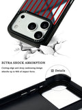 GIIPPA Patterned Moments Midnight Whisper Minimalist Thin Red Vertical Line Mirror TPU Shockproof Phone Case Large Camera Frame For iPhone 11–17 All Models