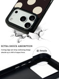 GIIPPA Matte Black Base Cream Big Polka Dot Shockproof Phone Case For iPhone 11/11 Pro/11 Pro Max/12 Pro Max/13 Pro/13 Pro Max/14 Plus/14 Pro/14 Pro Max/15/15 Plus/15 Pro/15 Pro Max/16/16 Plus/16 Pro/16 Pro Max/16E/17/17 Air/17 Pro/17 Pro Max