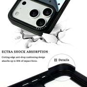 GIIPPA Patterned Moments Midnight Whisper Evenly Spaced Tiny Black Polka Dot Mirror TPU Shockproof Phone Case Large Lens Frame Cover For iPhone Full Series