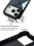GIIPPA Patterned Moments Midnight Whisper Evenly Spaced Tiny Black Polka Dot Mirror TPU Shockproof Phone Case Large Lens Frame Cover For iPhone Full Series