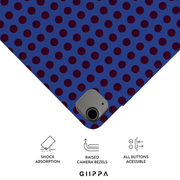 GIIPPA LUNA CLIP PATTERNED MOMENTS Blue Cheer Magnetic iPad Case