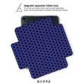 GIIPPA YARA FOLD Detachable Magnetic iPad Case Patterned Moments Dusk Serene Moody Royal Blue Base Burgundy Large Retro Polka Dot Dual Buckle Split Magnetic Dark Aesthetic Protective Cover For All iPad Generations