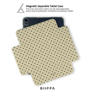 GIIPPA YARA FOLD Detachable Magnetic iPad Case Patterned Moments Sunset Glow Retro Cream Red Wide Horizontal Stripe Dual Buckle Split Magnetic Protective Cover For All iPad Models