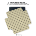 GIIPPA YARA FOLD Detachable Magnetic iPad Case Patterned Moments Sunset Glow Retro Cream Red Wide Horizontal Stripe Dual Buckle Split Magnetic Protective Cover For All iPad Models