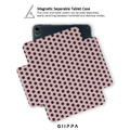 GIIPPA YARA FOLD Detachable Magnetic iPad Case Patterned Moments Blush Spark Nude Pink Base Chocolate Large Polka Dot Dual Buckle Split Magnetic Cover For All iPad Mini Air Pro