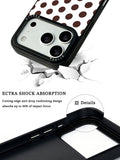 GIIPPA Matte White Chocolate Big Polka Dot Shockproof Phone Case For iPhone 11/11 Pro/11 Pro Max/12 Pro Max/13 Pro/13 Pro Max/14 Plus/14 Pro/14 Pro Max/15/15 Plus/15 Pro/15 Pro Max/16/16 Plus/16 Pro/16 Pro Max/16E/17/17 Air/17 Pro/17 Pro Max