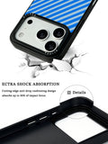 GIIPPA Matte Klein Blue Light Blue Thin Diagonal Stripes Shockproof Phone Case For iPhone 11/11 Pro/11 Pro Max/12 Pro Max/13 Pro/13 Pro Max/14 Plus/14 Pro/14 Pro Max/15/15 Plus/15 Pro/15 Pro Max/16/16 Plus/16 Pro/16 Pro Max/16E/17/17 Air/17 Pro/17 Pro Max