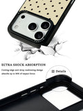 GIIPPA Matte Cream Beige Dark Brown Small Polka Dot Shockproof Phone Case For iPhone 11/11 Pro/11 Pro Max/12 Pro Max/13 Pro/13 Pro Max/14 Plus/14 Pro/14 Pro Max/15/15 Plus/15 Pro/15 Pro Max/16/16 Plus/16 Pro/16 Pro Max/16E/17/17 Air/17 Pro/17 Pro Max
