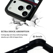 GIIPPA Patterned Moments Midnight Whisper Black Irregular Watercolor Leopard Spot Mirror TPU Shockproof Phone Case Large Lens Frame Protective Cover For iPhone Full Series