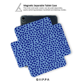 GIIPPA YARA FOLD Detachable Magnetic iPad Case Patterned Moments Blue Cheer Soft Pale Navy Irregular Polka Dot Dual Buckle Split Protective Shell For All iPad Generations