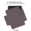 GIIPPA YARA FOLD Detachable Magnetic iPad Case Patterned Moments Gentle Hush Cream Base Hand Drawn Irregular Neutral Spot Minimal Leopard Print Dual Buckle Split Magnetic Soft Protective Cover For All iPad Mini Air Pro