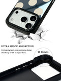 GIIPPA Patterned Moments Midnight Whisper Minimal Cream Beige Large Polka Dot Mirror TPU Shockproof Phone Case Big Lens Cover For iPhone 11–17 All Models