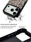 GIIPPA Minimalist Matte Beige Black Spot Leopard Protective Case For iPhone 11 12 13 14 15 16 17 Series Pro Max Plus 16E Air