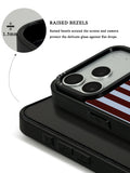 GIIPPA Matte Dark Brown Dusty Blue Wide Vertical Stripes Shockproof Phone Case For iPhone 11/11 Pro/11 Pro Max/12 Pro Max/13 Pro/13 Pro Max/14 Plus/14 Pro/14 Pro Max/15/15 Plus/15 Pro/15 Pro Max/16/16 Plus/16 Pro/16 Pro Max/16E/17/17 Air/17 Pro/17 Pro Max