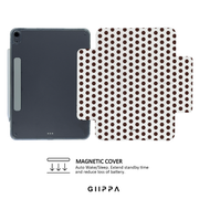 GIIPPA YARA FOLD Detachable Magnetic iPad Case Patterned Moments Afternoon Warmth Retro Cream Chocolate Polka Dot Dual Pull Buckle Split Protective Cover For All iPad Mini Air Pro Models