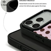 GIIPPA Matte Light Pink Chocolate Small Polka Dot Shockproof Phone Case For iPhone 11/11 Pro/11 Pro Max/12 Pro Max/13 Pro/13 Pro Max/14 Plus/14 Pro/14 Pro Max/15/15 Plus/15 Pro/15 Pro Max/16/16 Plus/16 Pro/16 Pro Max/16E/17/17 Air/17 Pro/17 Pro Max