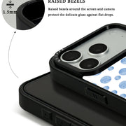 GIIPPA Fresh Matte Watercolor Blue Polka Dot Protective Case For iPhone 11 12 13 14 15 16 17 Series Pro Max Plus 16E Air