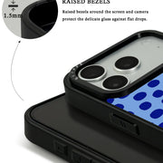 GIIPPA Matte Light Base Klein Blue Big Polka Dot Shockproof Phone Case For iPhone 11/11 Pro/11 Pro Max/12 Pro Max/13 Pro/13 Pro Max/14 Plus/14 Pro/14 Pro Max/15/15 Plus/15 Pro/15 Pro Max/16/16 Plus/16 Pro/16 Pro Max/16E/17/17 Air/17 Pro/17 Pro Max