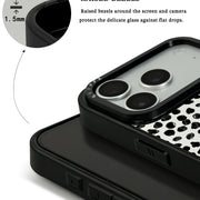 GIIPPA Patterned Moments Midnight Whisper Burgundy Silver Wide Horizontal Stripe Mirror TPU Shockproof Phone Case Large Lens Frame Cover For iPhone Full Series