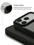 GIIPPA Patterned Moments Midnight Whisper Cool Minimalist Thin Black Vertical Stripe Mirror TPU Shockproof Phone Case Large Lens Frame Fit iPhone 11 To 17 All Series