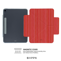 GIIPPA YARA FOLD Detachable Magnetic iPad Case Patterned Moments Wine Tender Romantic Blush Red Vertical Stripe Dual Pull Buckle Split Protective Cover For All iPad Sizes