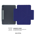 GIIPPA YARA FOLD Detachable Magnetic iPad Case Patterned Moments Dusk Serene Moody Royal Blue Base Burgundy Large Retro Polka Dot Dual Buckle Split Magnetic Dark Aesthetic Protective Cover For All iPad Generations