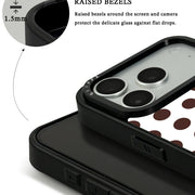 GIIPPA Matte White Chocolate Big Polka Dot Shockproof Phone Case For iPhone 11/11 Pro/11 Pro Max/12 Pro Max/13 Pro/13 Pro Max/14 Plus/14 Pro/14 Pro Max/15/15 Plus/15 Pro/15 Pro Max/16/16 Plus/16 Pro/16 Pro Max/16E/17/17 Air/17 Pro/17 Pro Max