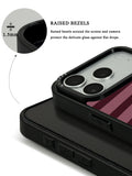 GIIPPA Matte Dusty Rose Burgundy Flat Horizontal Stripes Shockproof Phone Case For iPhone 11/11 Pro/11 Pro Max/12 Pro Max/13 Pro/13 Pro Max/14 Plus/14 Pro/14 Pro Max/15/15 Plus/15 Pro/15 Pro Max/16/16 Plus/16 Pro/16 Pro Max/16E/17/17 Air/17 Pro/17 Pro Max
