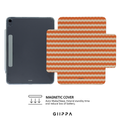 GIIPPA YARA FOLD Detachable Magnetic iPad Case Patterned Moments Wave Rush Sunset Orange Cream Wavy Horizontal Stripe Dual Buckle Split Magnetic Cover For All iPad Mini Air Pro