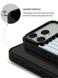 GIIPPA Patterned Moments Midnight Whisper Sky Blue Slim Thin Vertical Stripe Mirror TPU Shockproof Phone Case Large Lens Frame Cover For iPhone Full Series