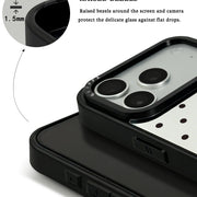 GIIPPA Patterned Moments Midnight Whisper Evenly Spaced Tiny Black Polka Dot Mirror TPU Shockproof Phone Case Large Lens Frame Cover For iPhone Full Series