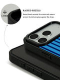 GIIPPA Matte Klein Blue Navy Thin Vertical Stripes Shockproof Phone Case For iPhone 11/11 Pro/11 Pro Max/12 Pro Max/13 Pro/13 Pro Max/14 Plus/14 Pro/14 Pro Max/15/15 Plus/15 Pro/15 Pro Max/16/16 Plus/16 Pro/16 Pro Max/16E/17/17 Air/17 Pro/17 Pro Max