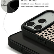 GIIPPA Minimalist Matte Beige Black Spot Leopard Protective Case For iPhone 11 12 13 14 15 16 17 Series Pro Max Plus 16E Air