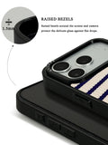 GIIPPA Matte Navy Cream Wavy Horizontal Stripes Shockproof Phone Case For iPhone 11/11 Pro/11 Pro Max/12 Pro Max/13 Pro/13 Pro Max/14 Plus/14 Pro/14 Pro Max/15/15 Plus/15 Pro/15 Pro Max/16/16 Plus/16 Pro/16 Pro Max/16E/17/17 Air/17 Pro/17 Pro Max