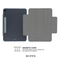 GIIPPA YARA FOLD Detachable Magnetic iPad Case Patterned Moments Knit Cozy Minimal Black White Fine Knit Vertical Stripe Dual Pull Buckle Split Magnetic Protective Shell For All iPad Sizes