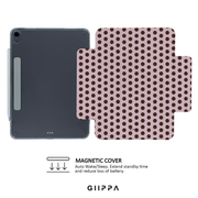GIIPPA YARA FOLD Detachable Magnetic iPad Case Patterned Moments Blush Spark Nude Pink Base Chocolate Large Polka Dot Dual Buckle Split Magnetic Cover For All iPad Mini Air Pro