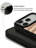 GIIPPA Retro Matte Coffee Cream Wavy Striped Protective Case For iPhone 11 12 13 14 15 16 17 Series Pro Max Plus 16E Air