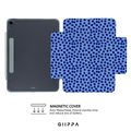 GIIPPA YARA FOLD Detachable Magnetic iPad Case Patterned Moments Blue Cheer Soft Pale Navy Irregular Polka Dot Dual Buckle Split Protective Shell For All iPad Generations