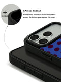 GIIPPA Matte Klein Blue Burgundy Big Polka Dot Shockproof Phone Case For iPhone 11/11 Pro/11 Pro Max/12 Pro Max/13 Pro/13 Pro Max/14 Plus/14 Pro/14 Pro Max/15/15 Plus/15 Pro/15 Pro Max/16/16 Plus/16 Pro/16 Pro Max/16E/17/17 Air/17 Pro/17 Pro Max