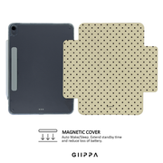 GIIPPA YARA FOLD Detachable Magnetic iPad Case Patterned Moments Sunset Glow Retro Cream Red Wide Horizontal Stripe Dual Buckle Split Magnetic Protective Cover For All iPad Models