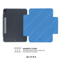 GIIPPA YARA FOLD Detachable Magnetic iPad Case Patterned Moments Ocean Joy Diagonal Dual Sky Pale Blue Thin Slant Stripe Dual Buckle Split Magnetic Unique Coastal Protective Cover For All iPad Mini Air Pro